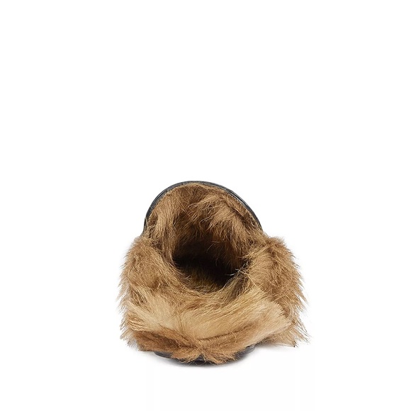 Gucci Leather Calfskin Fur Lined Princetown Horsebit Mules - Black w/ Tan Fur - Picture 2 of 4